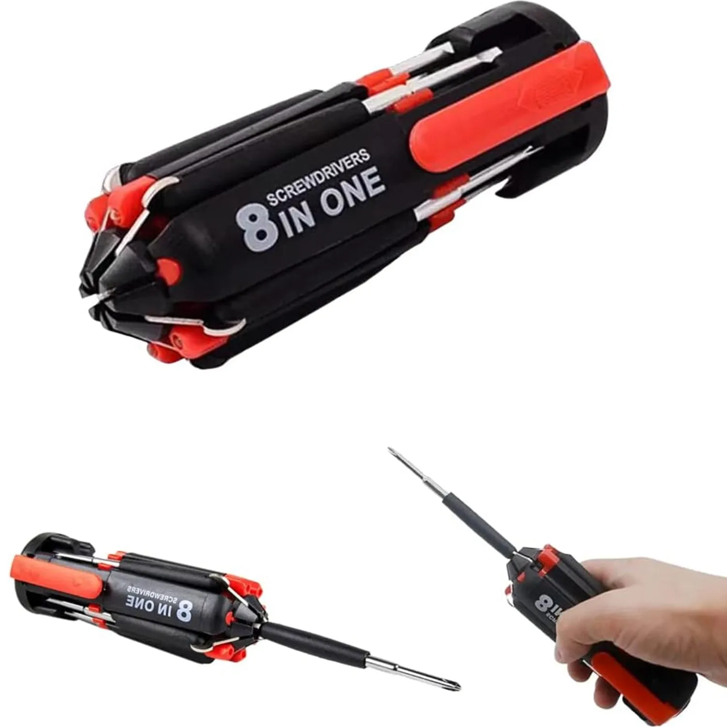 0427 08 in 1 Multi-Function Screwdriver Kit with LED Portable Torch