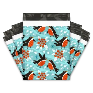 10x13 Birds & Berries Designer Poly Mailers Shipping Envelopes Premium Printed Bags