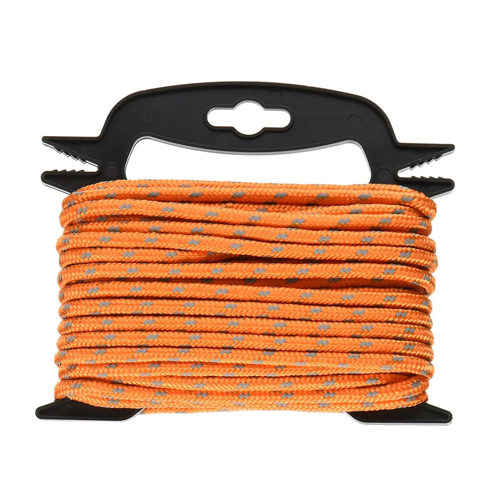 1/4" Neon Reflective Guyline Camping Tent Tarp Rope 50' Line Cord Paracord Guide