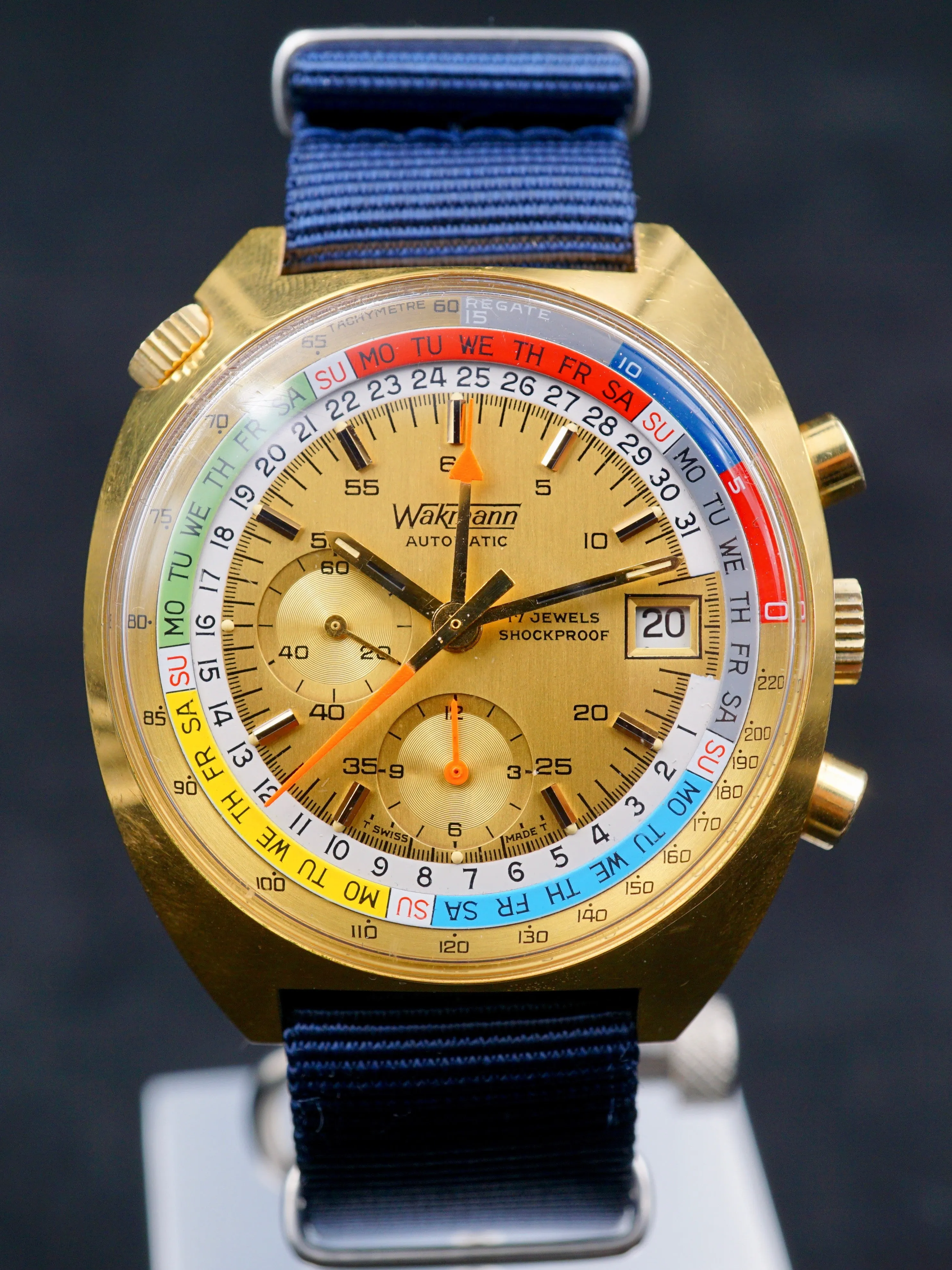1970 Wakmann Breitling Regatta Ref. 9804 Yatching Chronograph (Gold Cap)