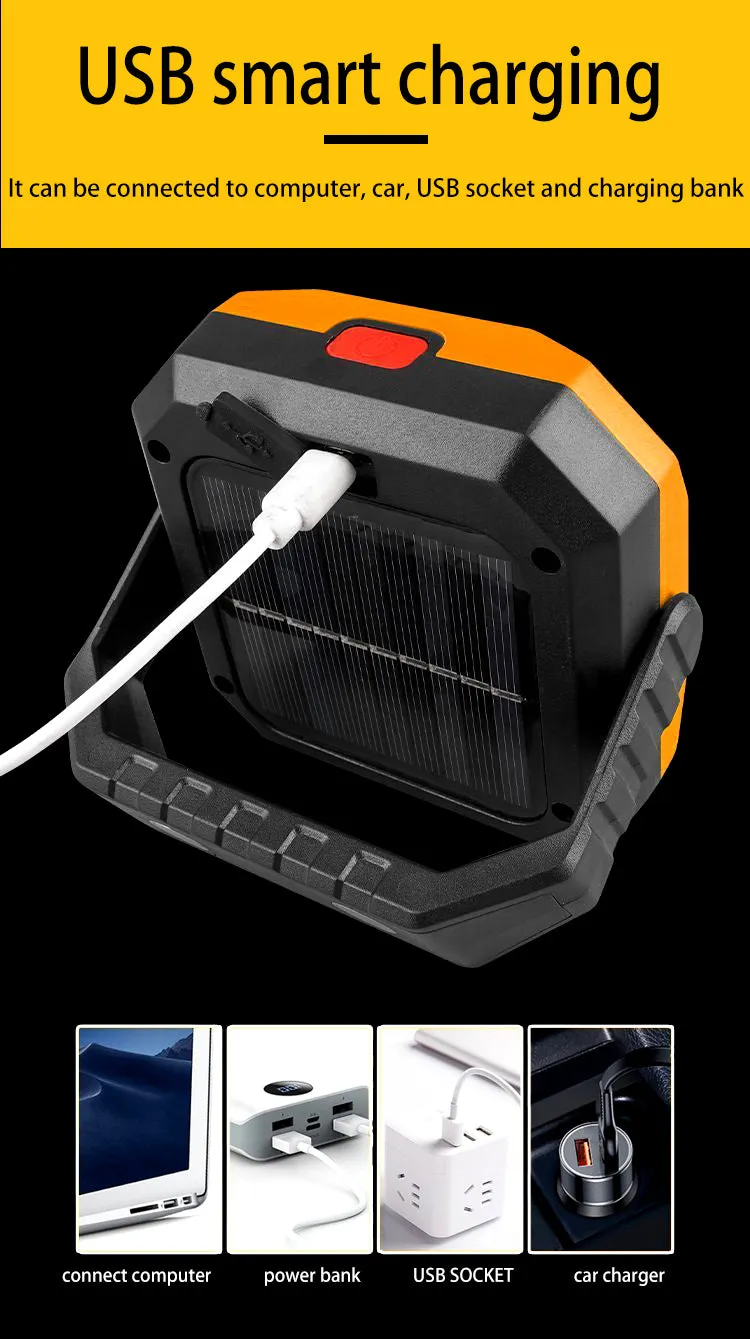 20W Solar Powered Magnetic Camping Light Fa-601