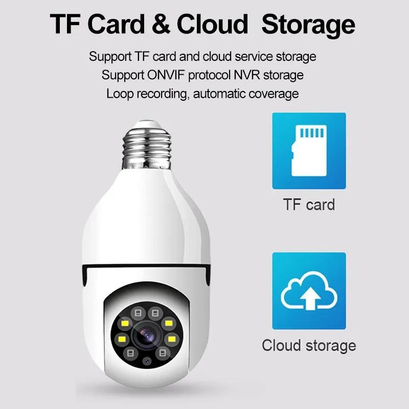 2MP 5G Dual Frequency Bulb Camera | Two-Way Voice | Intercom | White