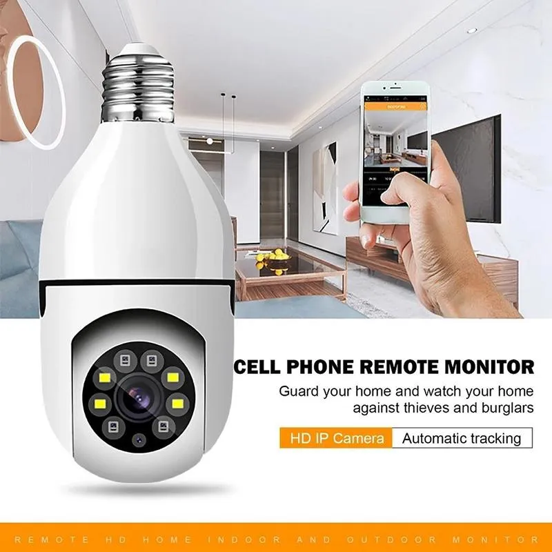 2MP 5G Dual Frequency Bulb Camera | Two-Way Voice | Intercom | White