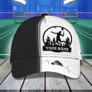 3D Classic Cap Badminton 01 Personalized Name Cap Namashops