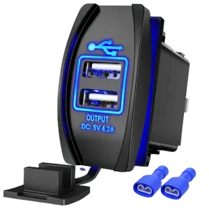 5V 4.2A Rocker Switch Style Dual USB Charger