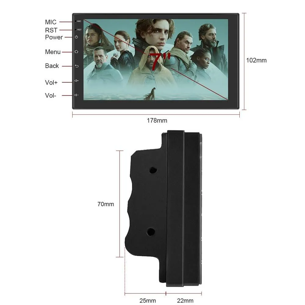 7 Inch Android Wifi Car Navigation Reversing Video Player - 2   32G Standard   12Lights Camera