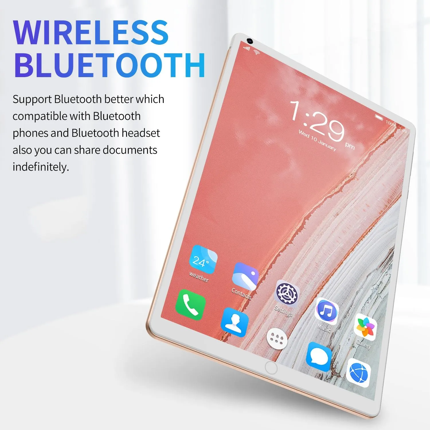 8 3g Tablet Pc 1gb Ram 16gb Storage Android 5.1 Octa-core Dual Sim Wifi Bt Gps - 8 Screen Black