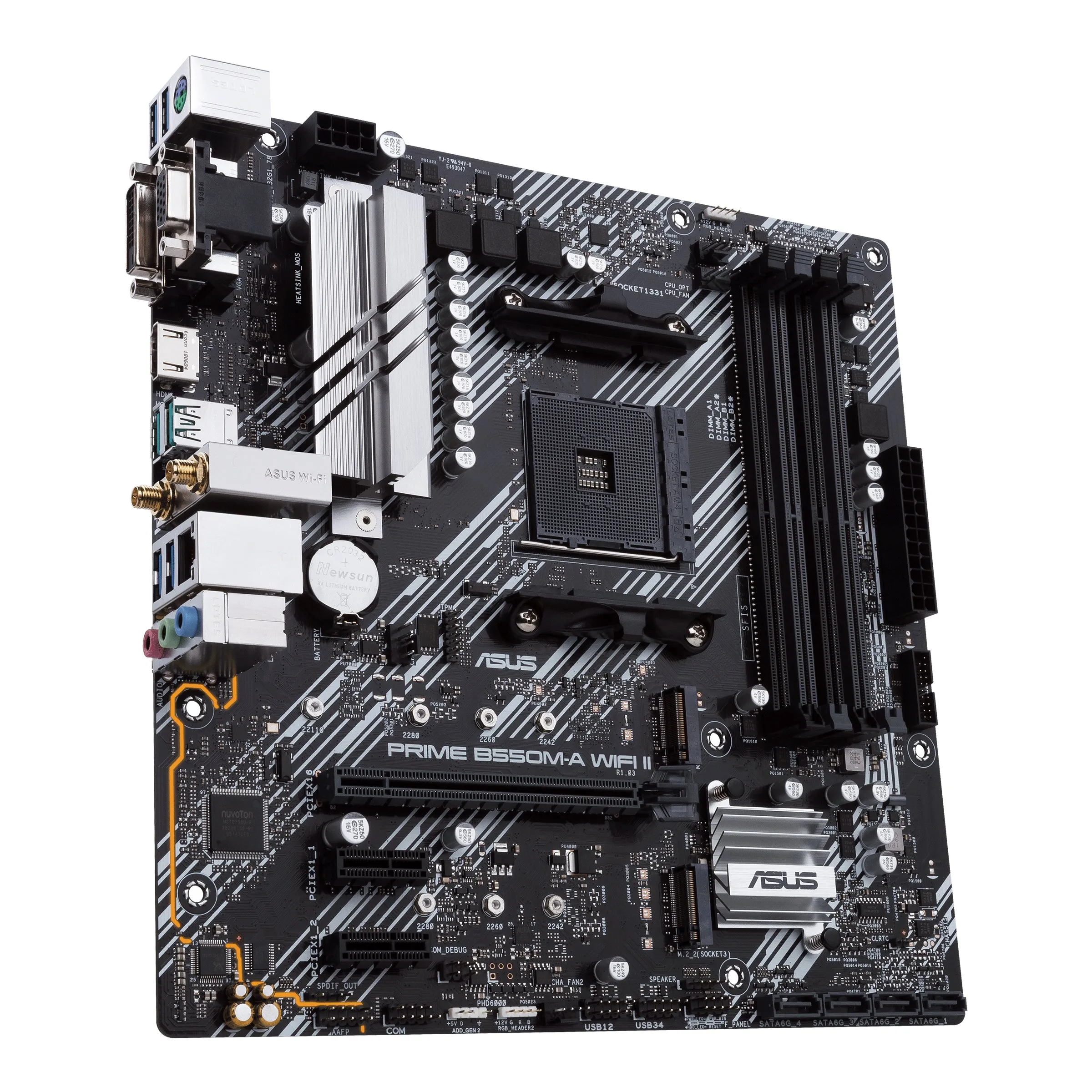 Asus Prime B550m-A Wifi Ii - Motherboard - Micro Atx - Socket Am4 - Amd B550 Chipset - Usb 3.2 Gen 1, Usb 3.2 Gen 2 - Gi