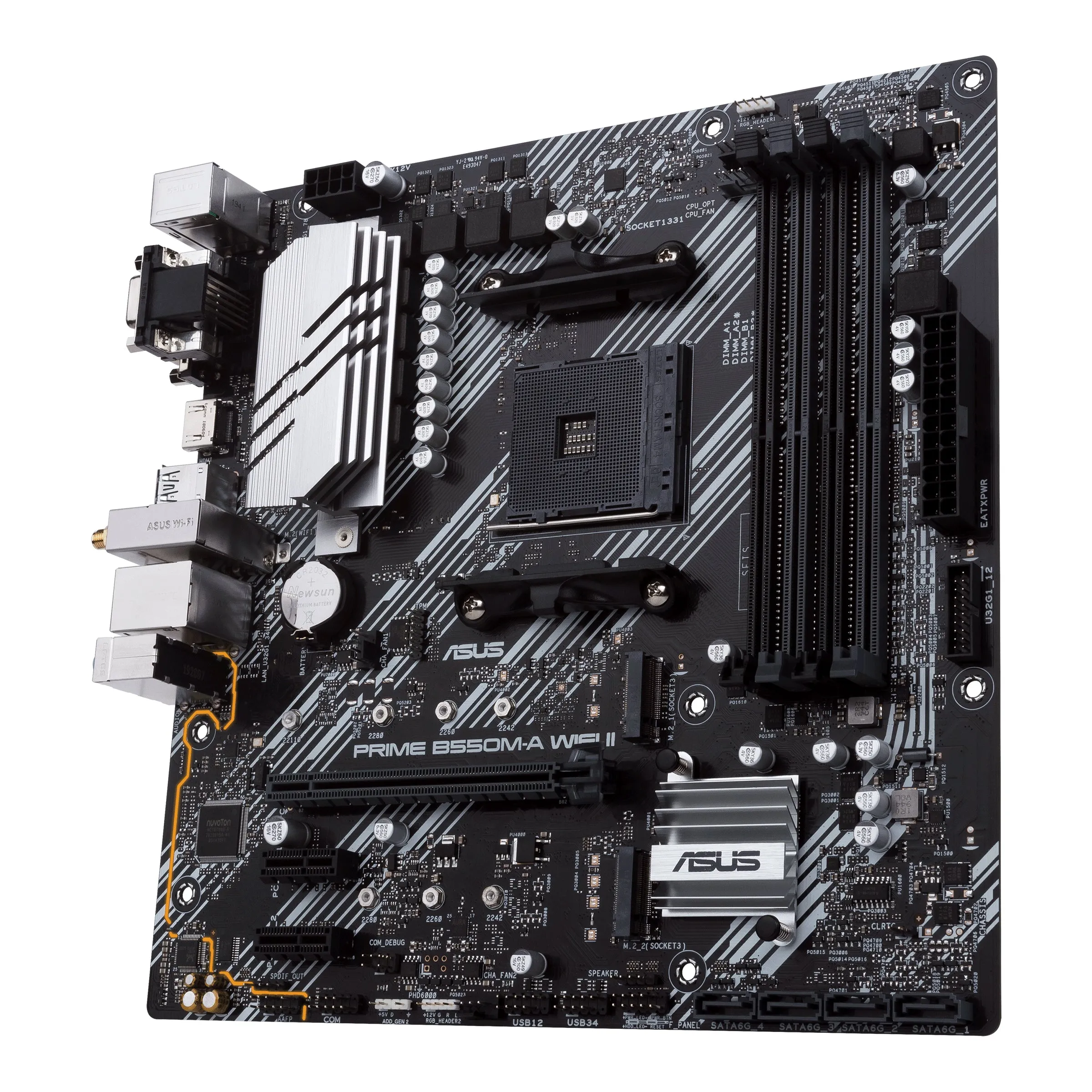 Asus Prime B550m-A Wifi Ii - Motherboard - Micro Atx - Socket Am4 - Amd B550 Chipset - Usb 3.2 Gen 1, Usb 3.2 Gen 2 - Gi