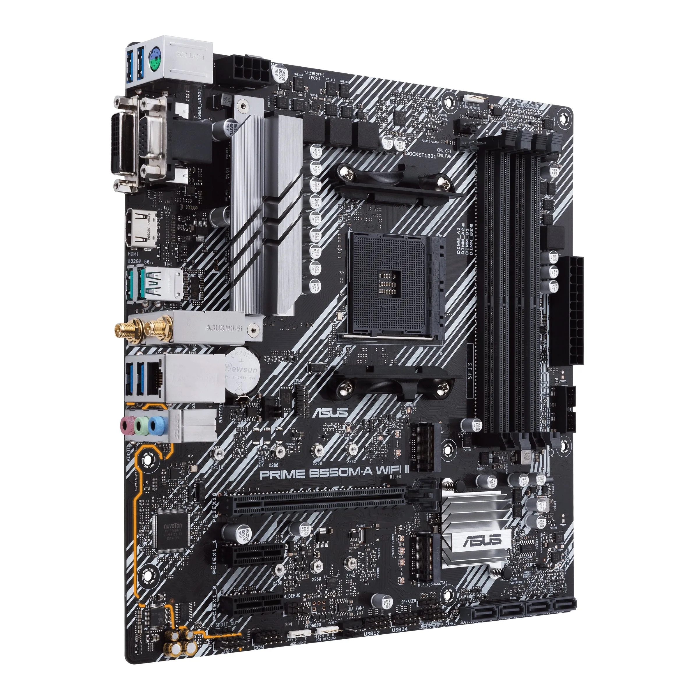 Asus Prime B550m-A Wifi Ii - Motherboard - Micro Atx - Socket Am4 - Amd B550 Chipset - Usb 3.2 Gen 1, Usb 3.2 Gen 2 - Gi