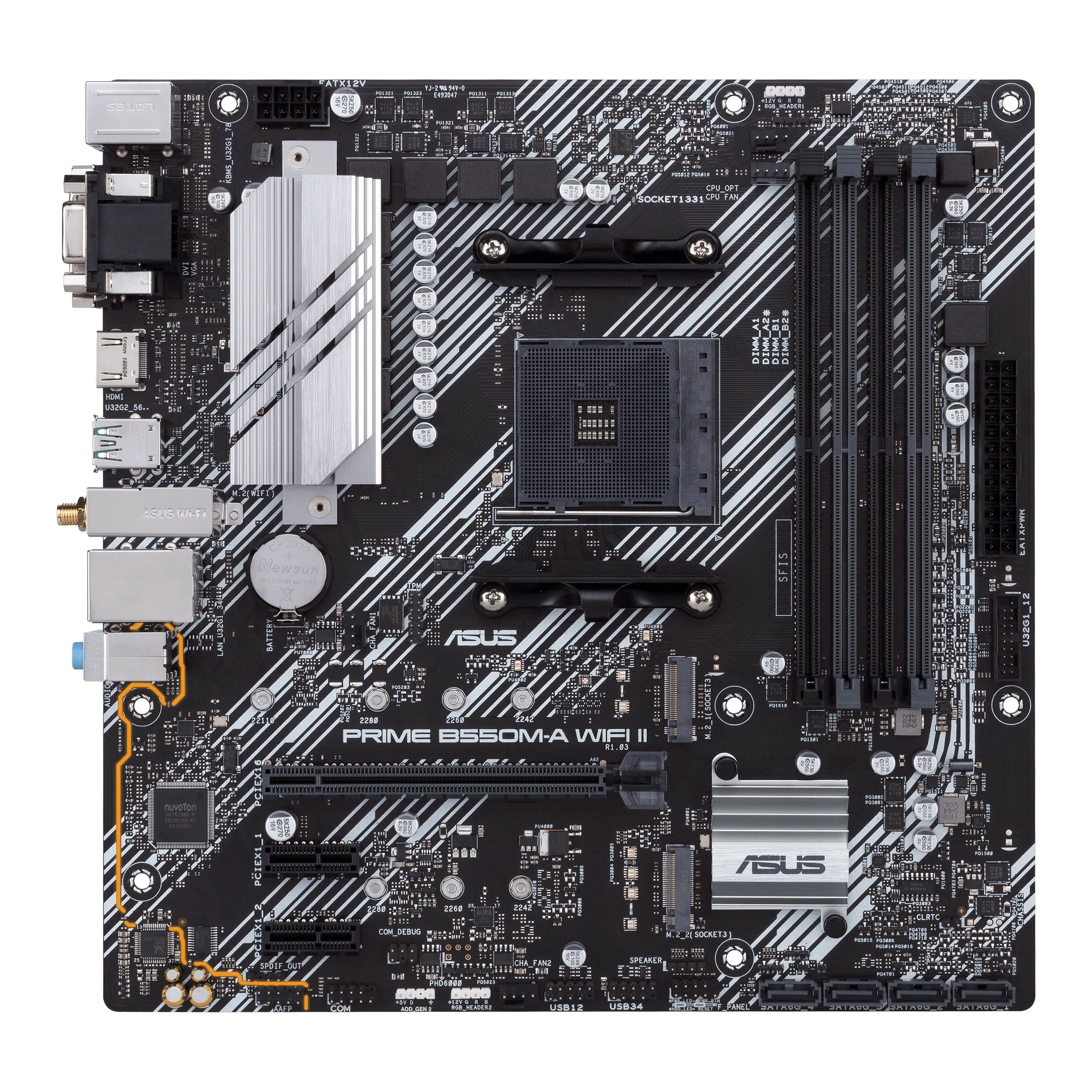 Asus Prime B550m-A Wifi Ii - Motherboard - Micro Atx - Socket Am4 - Amd B550 Chipset - Usb 3.2 Gen 1, Usb 3.2 Gen 2 - Gi