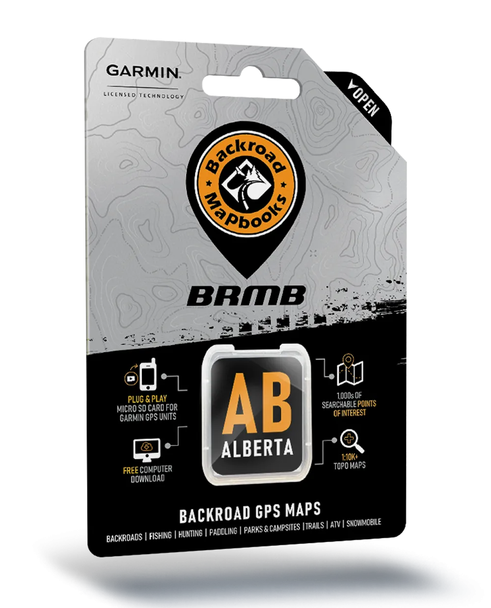 Backroad Mapbooks GPS Maps - SD Card Alberta