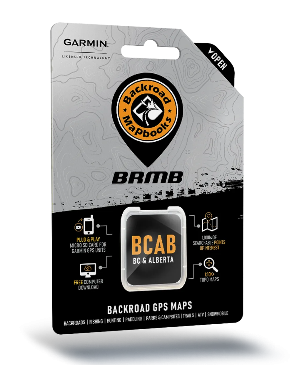 Backroad Mapbooks GPS Maps - SD Card BC & Alberta