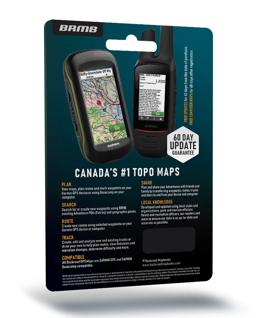 Backroad Mapbooks GPS Maps - SD Card BC & Alberta