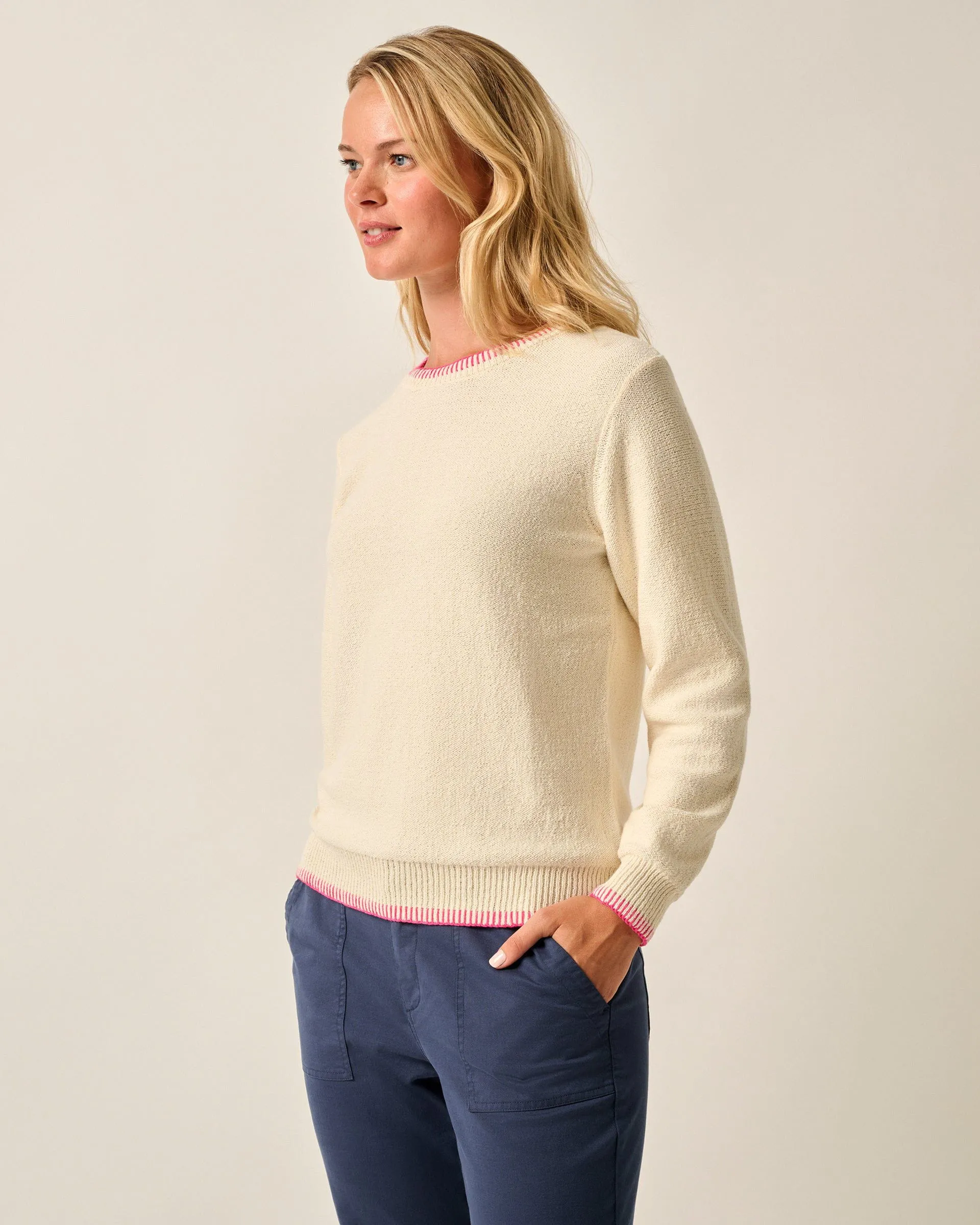 Blanche Cotton Blend Crewneck Sweater