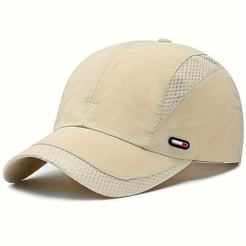 Breathable Solid Color Mesh Baseball Cap for Women