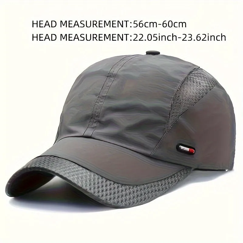Breathable Solid Color Mesh Baseball Cap for Women