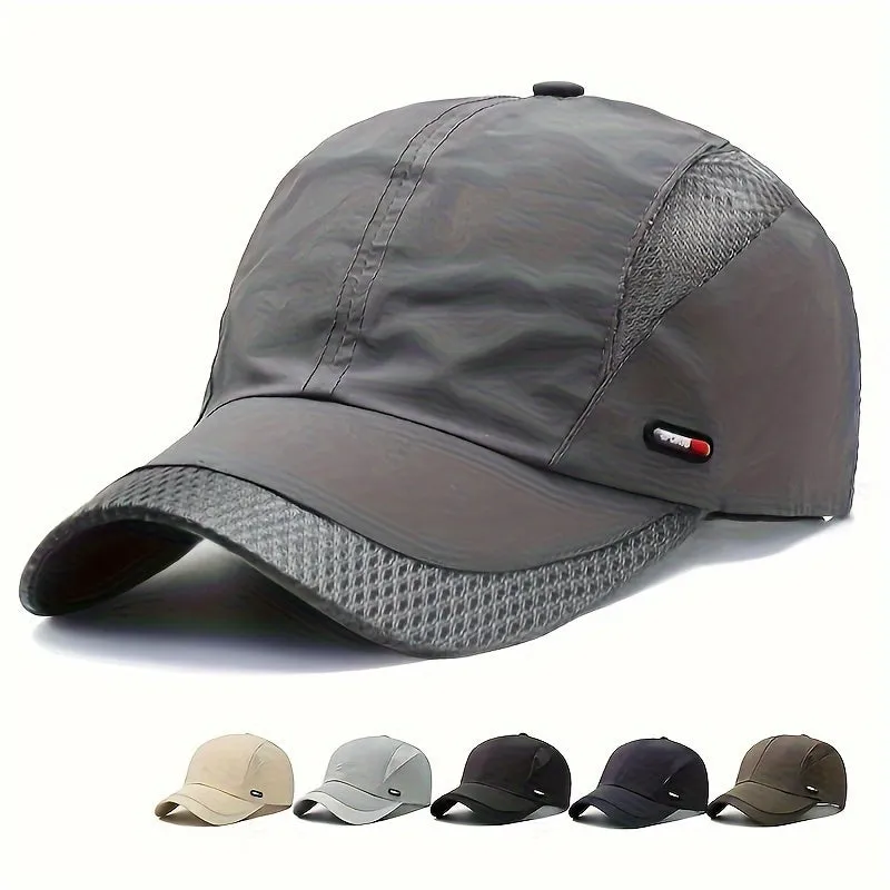 Breathable Solid Color Mesh Baseball Cap for Women