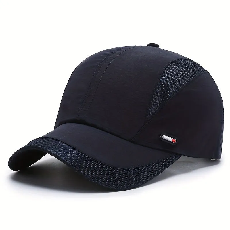 Breathable Solid Color Mesh Baseball Cap for Women