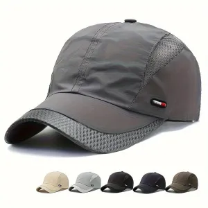 Breathable Solid Color Mesh Baseball Cap for Women