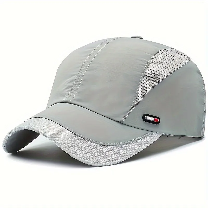 Breathable Solid Color Mesh Baseball Cap for Women