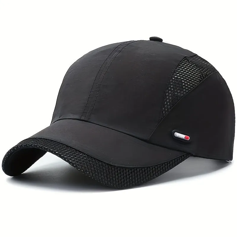 Breathable Solid Color Mesh Baseball Cap for Women