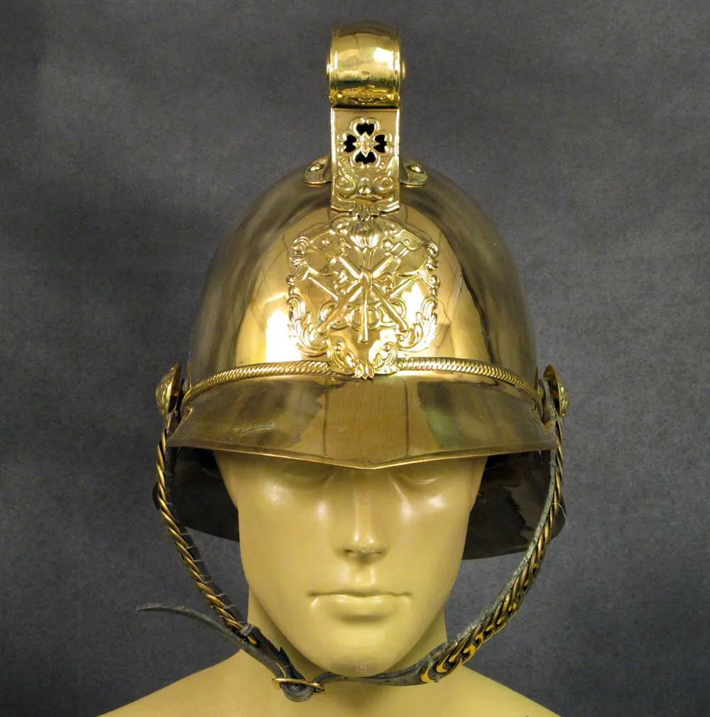 British Brass Merryweather Parade Fire Helmet