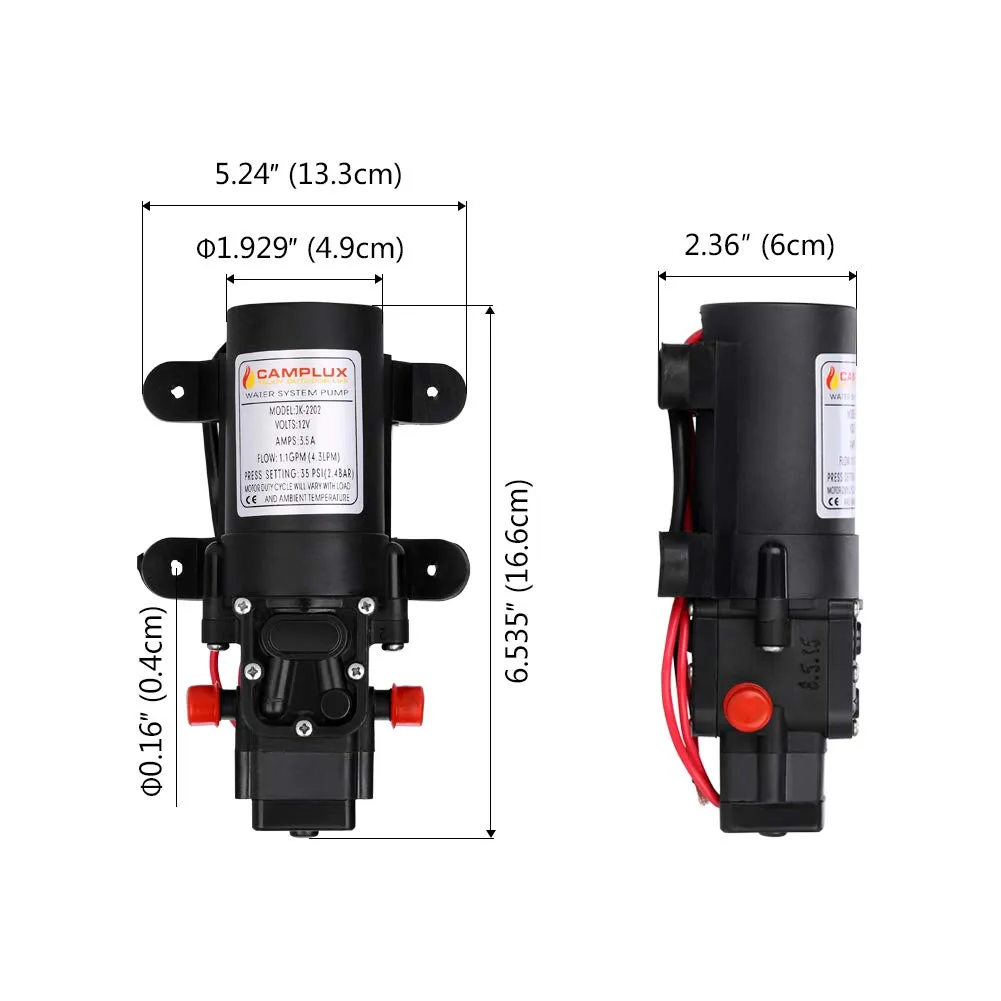 Camplux White 1.32 GPM Outdoor Tankless Gas Water Heaters w/ 1.2 GPM Water Pump