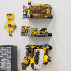 Clifton Power Tool Organizer & 2 Shelves | Garage Storage Rack