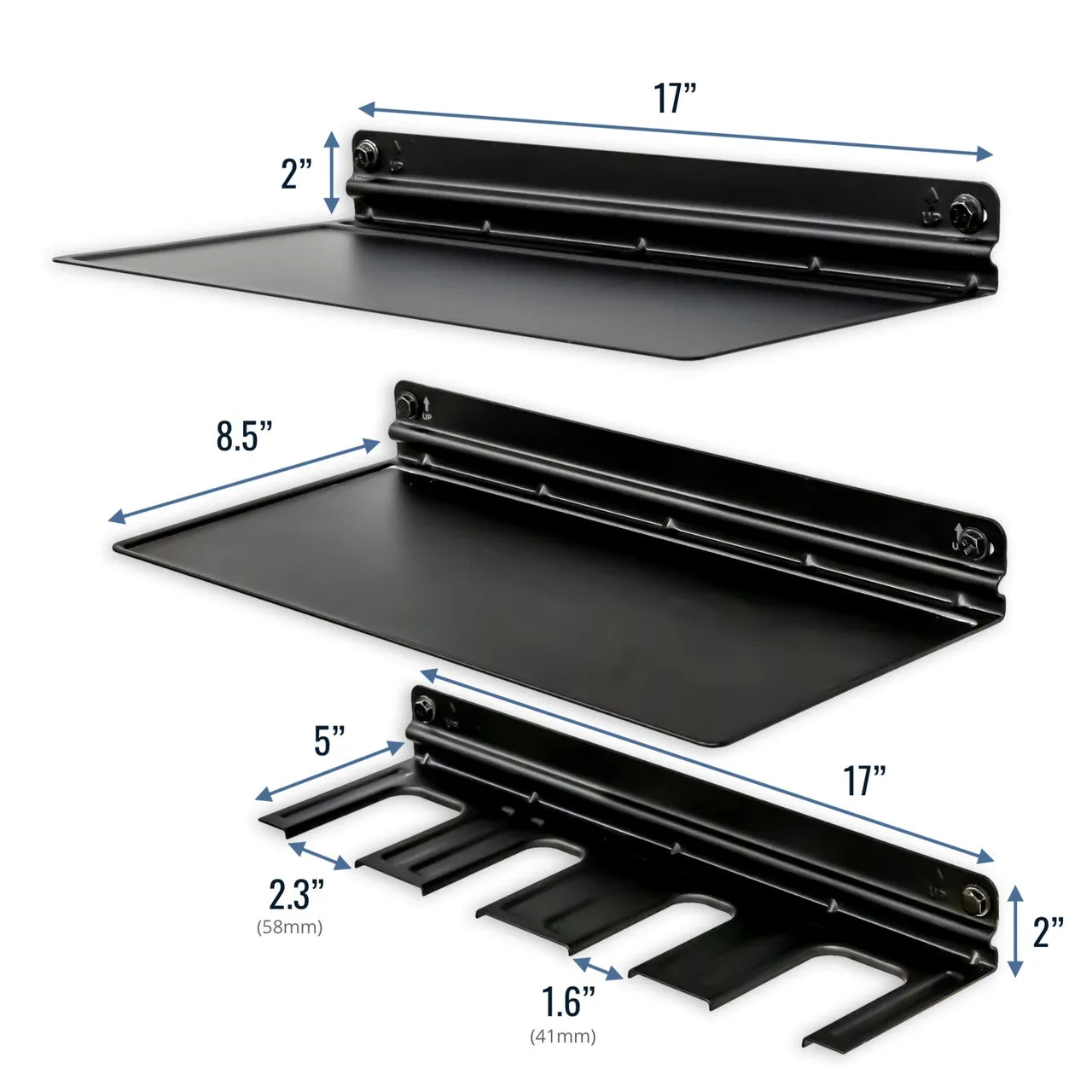 Clifton Power Tool Organizer & 2 Shelves | Garage Storage Rack