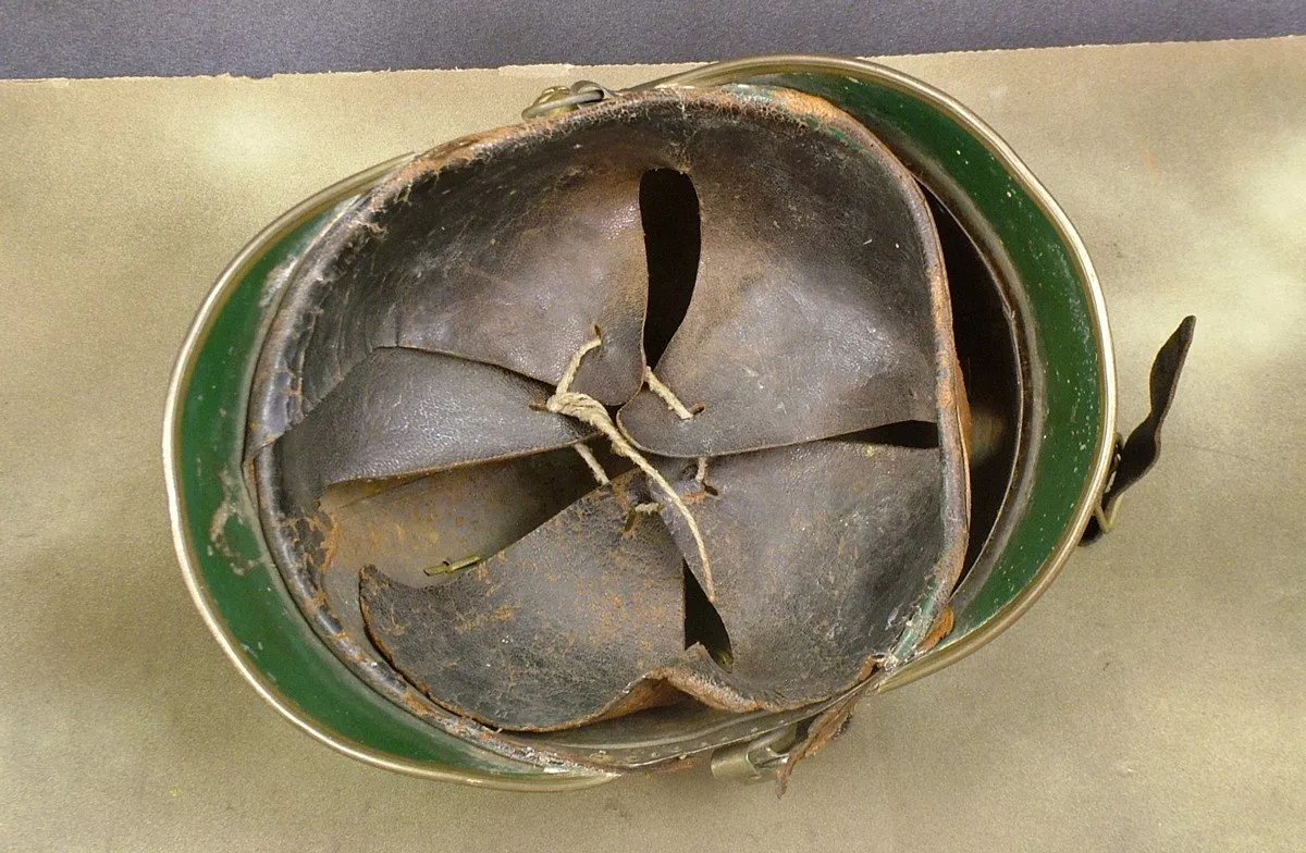 German (Bavarian) Pre-WW1 Steel & Brass Fire Helmet (One Only)