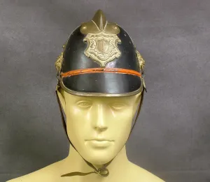 German (Bavarian) Pre-WW1 Steel & Brass Fire Helmet (One Only)