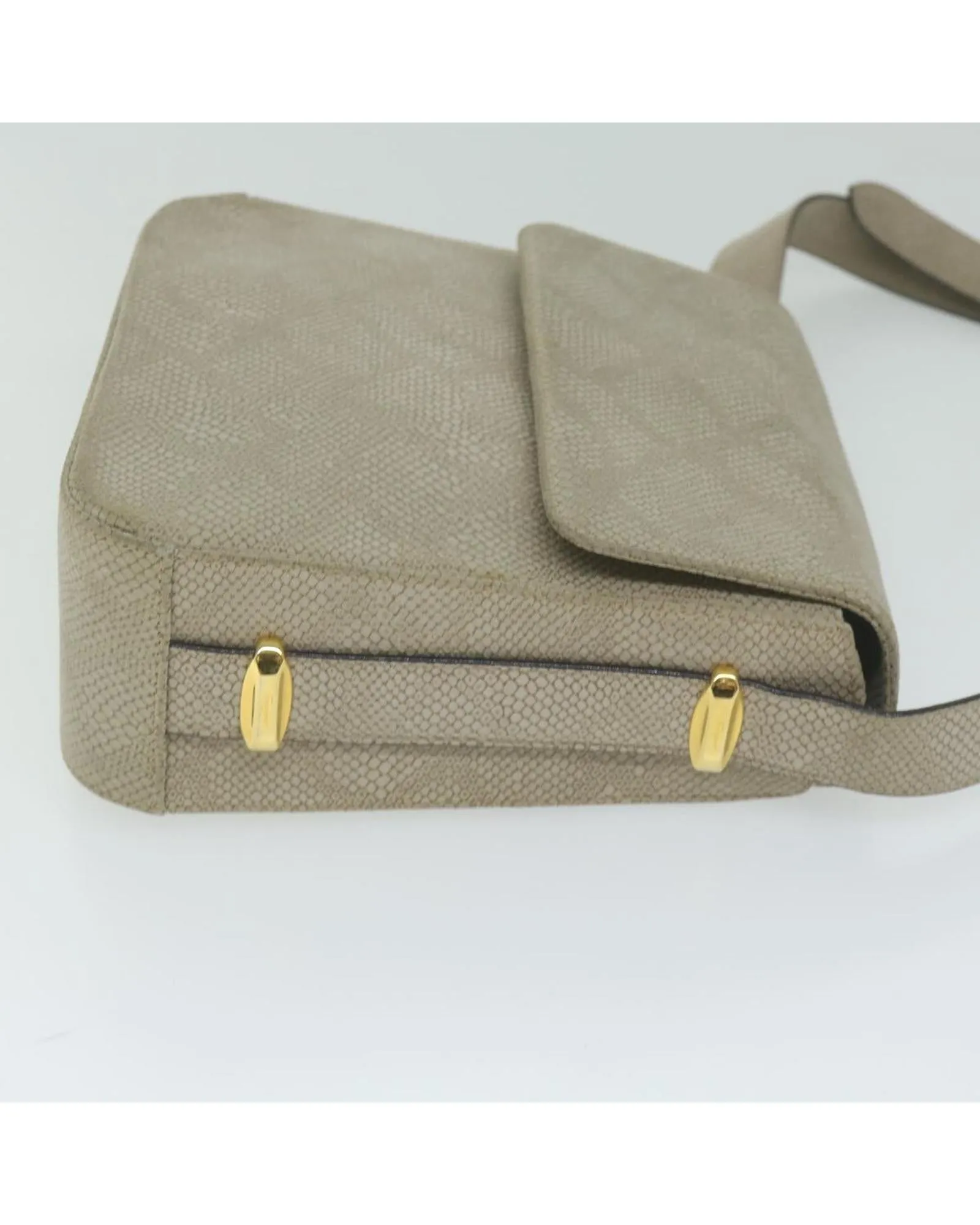 Gray Leather Shoulder Bag with Adjustable Strap - Salvatore Ferragamo