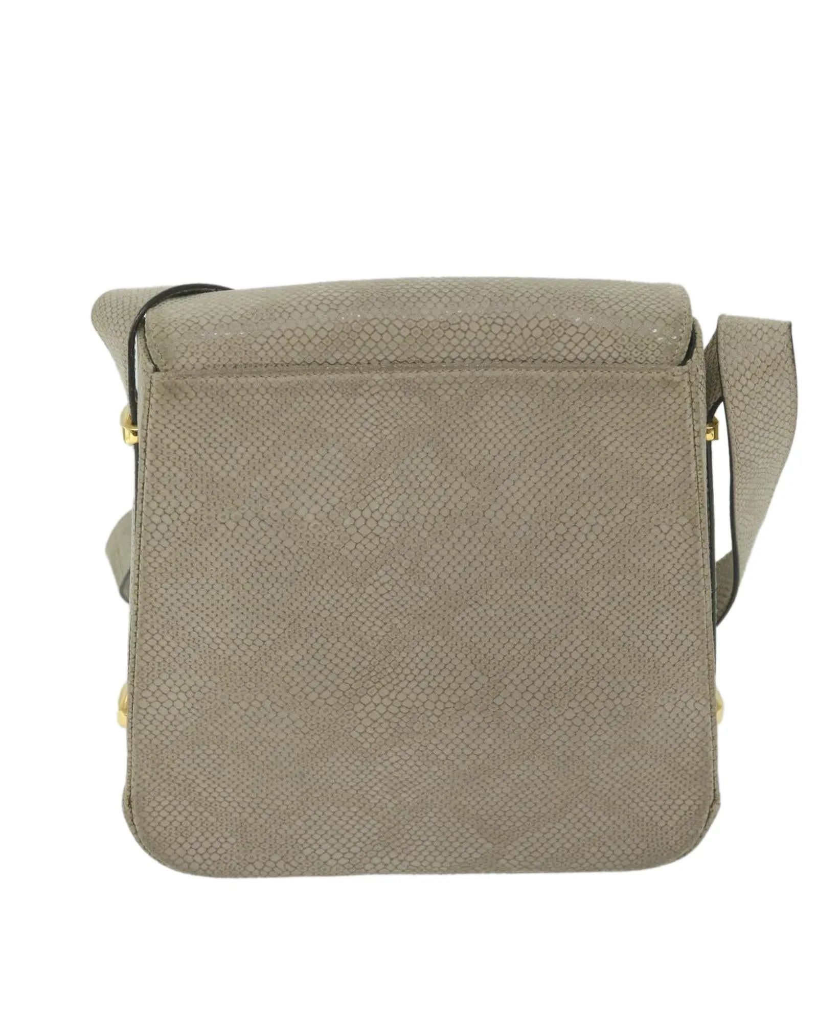 Gray Leather Shoulder Bag with Adjustable Strap - Salvatore Ferragamo