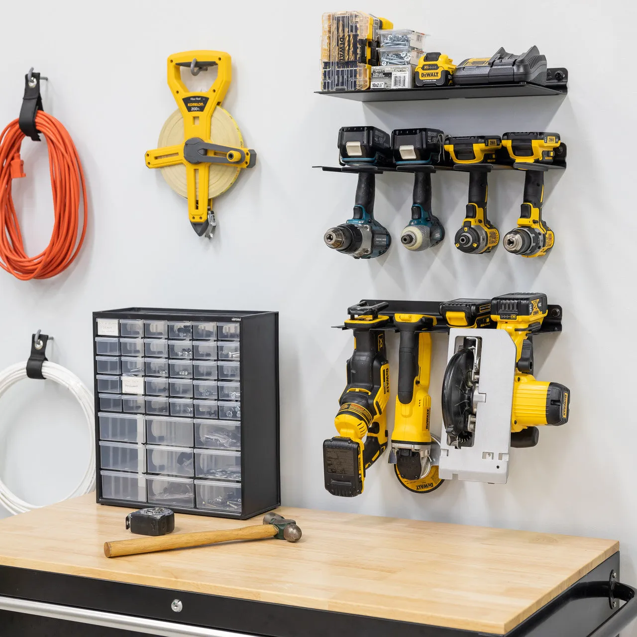 Handyman Tool Bundle Drill & Power Tool Racks, Shelf, & Yard Tool Organizer
