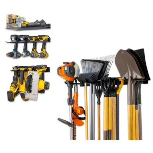 Handyman Tool Bundle Drill & Power Tool Racks, Shelf, & Yard Tool Organizer