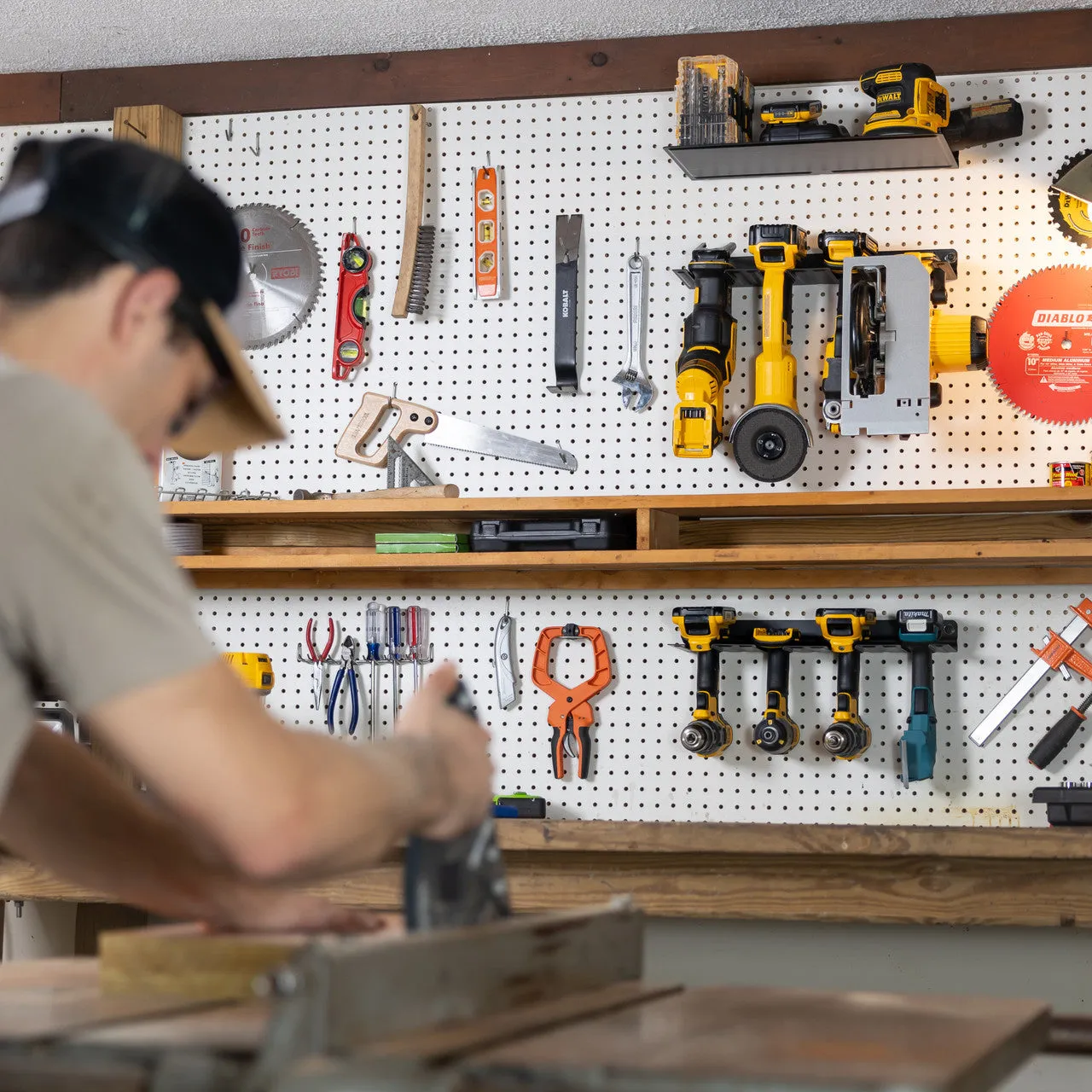 Handyman Tool Bundle Drill & Power Tool Racks, Shelf, & Yard Tool Organizer
