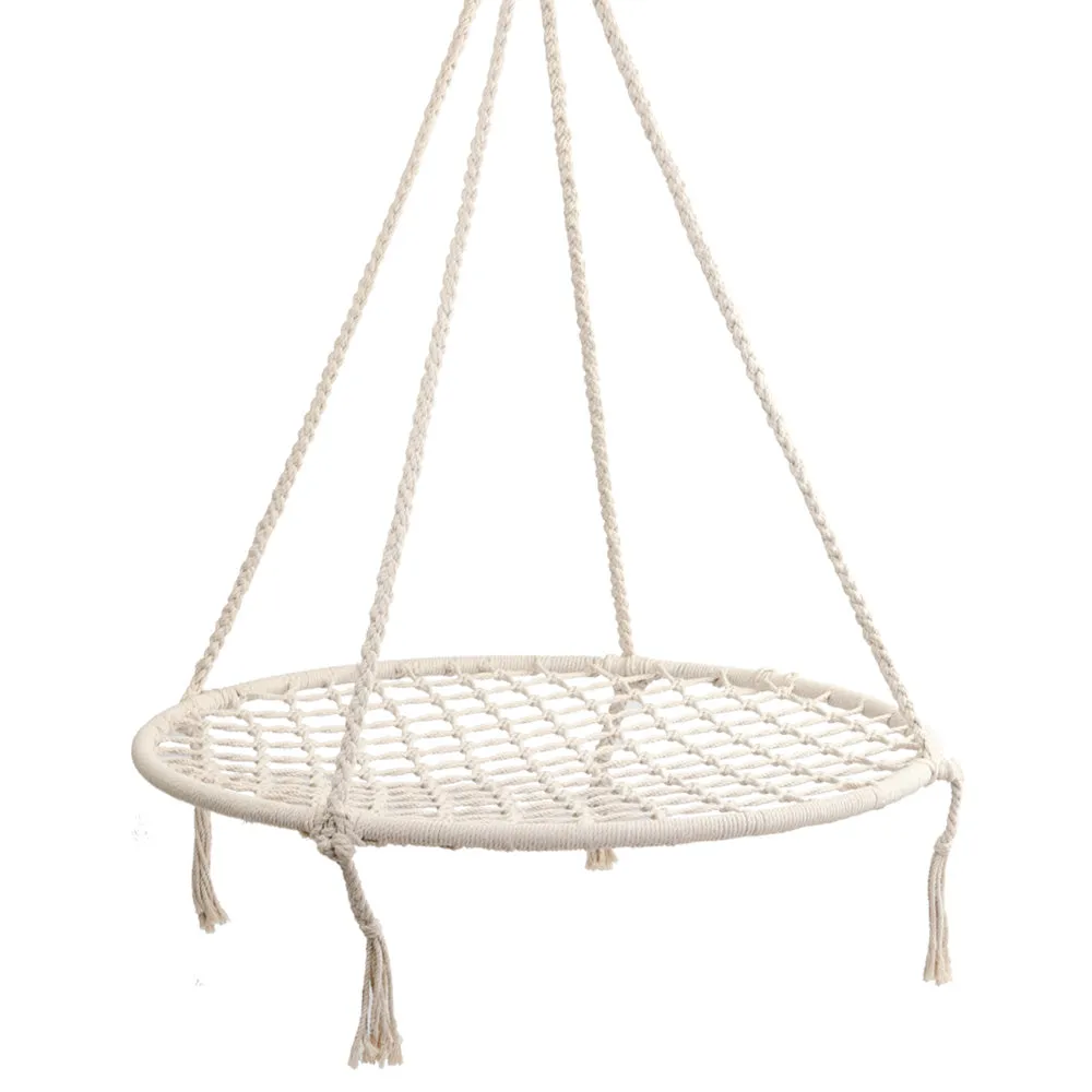 Large Cotton Hammock Chair Swing Indoor Outdoor - Gardeon