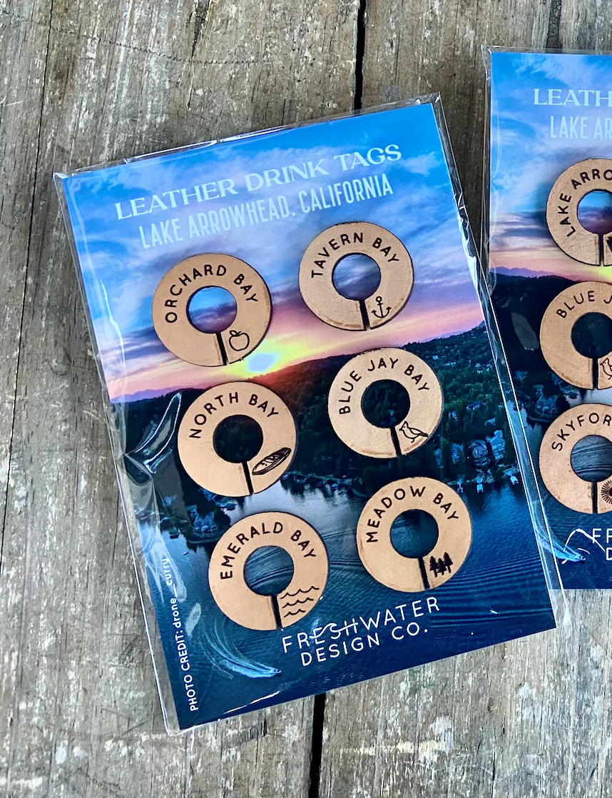 LEATHER WINE TAGS- 3 styles to choose from!