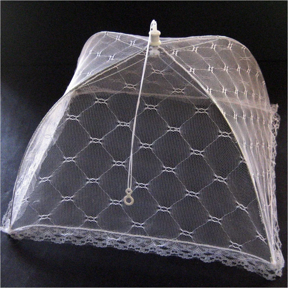 Lot 3 Food Umbrella Covers Picnic Bbq Party Sports Tent White 12" Mesh Toppers