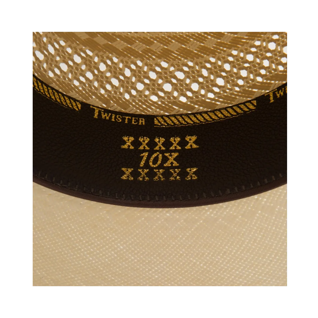 M&F 20x Twister Ivory Straw Patterned Ventilation Hat