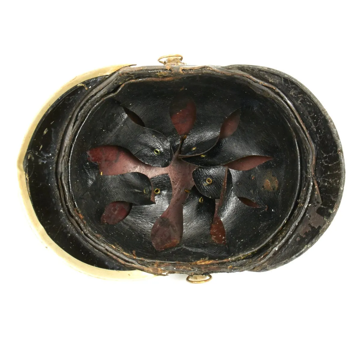 Original 1890 German Bavarian Leather Fire Brigade Helmet