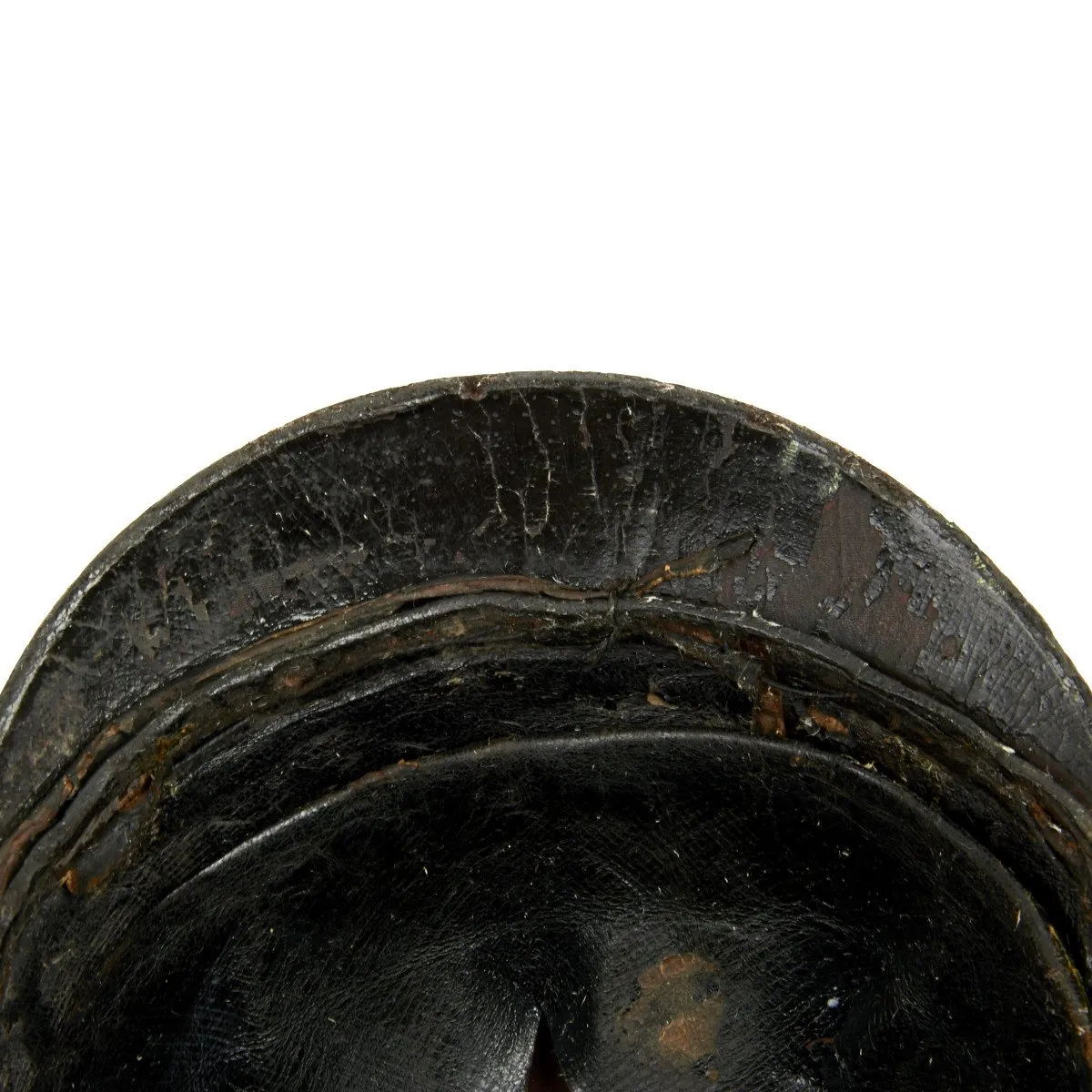 Original 1890 German Bavarian Leather Fire Brigade Helmet