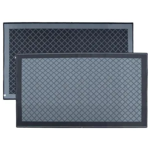 Outdoor Mat - Crisscross Full Grey/Black