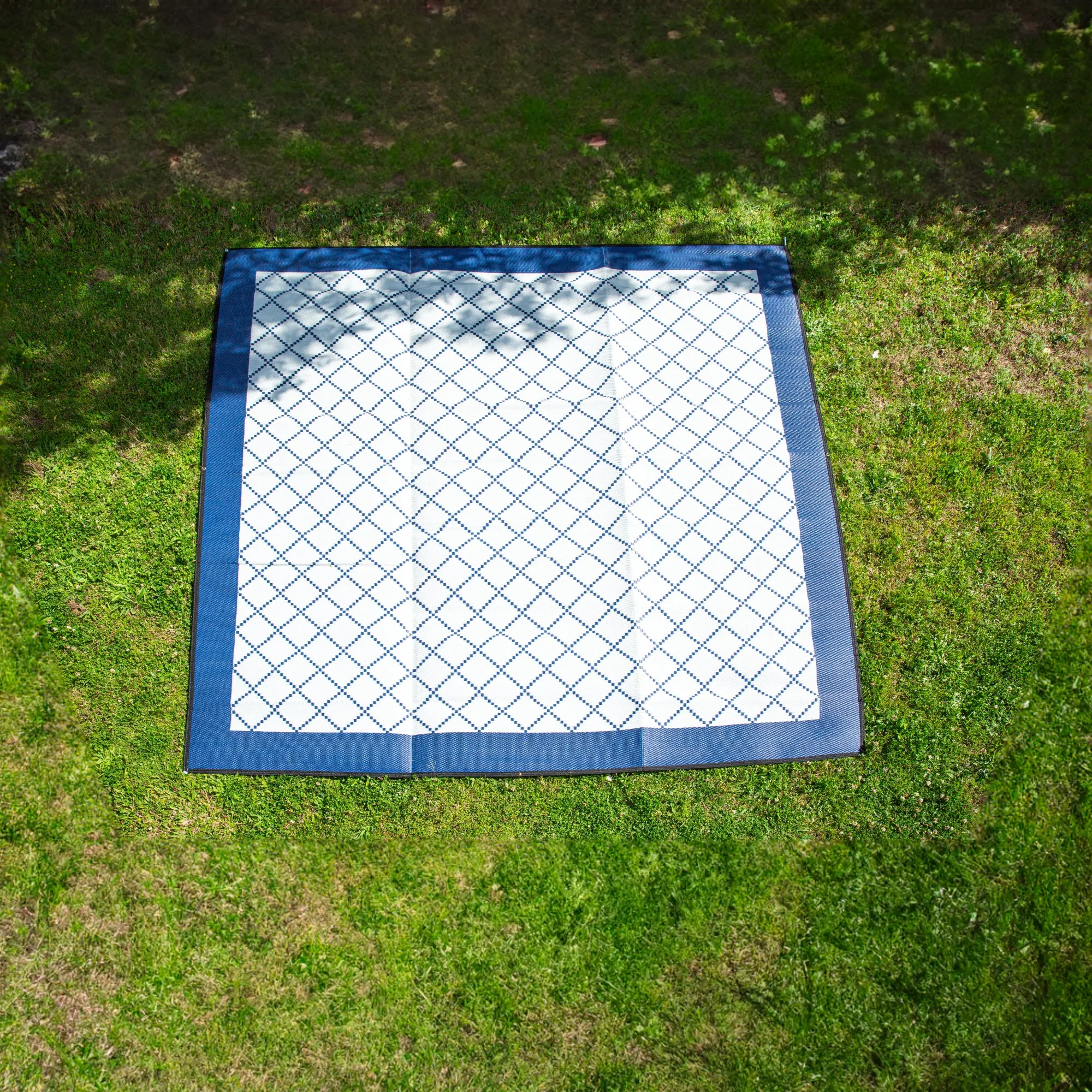 Outdoor Mat - Gazebo Navy/Grey