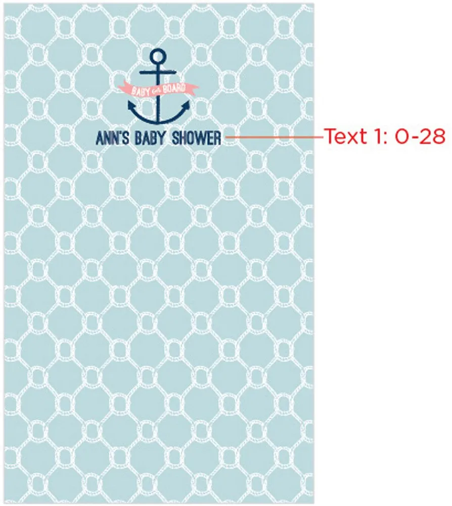 Personalized Photo Booth Backdrop - Nautical Baby Shower Theme - 52in. X 84in.
