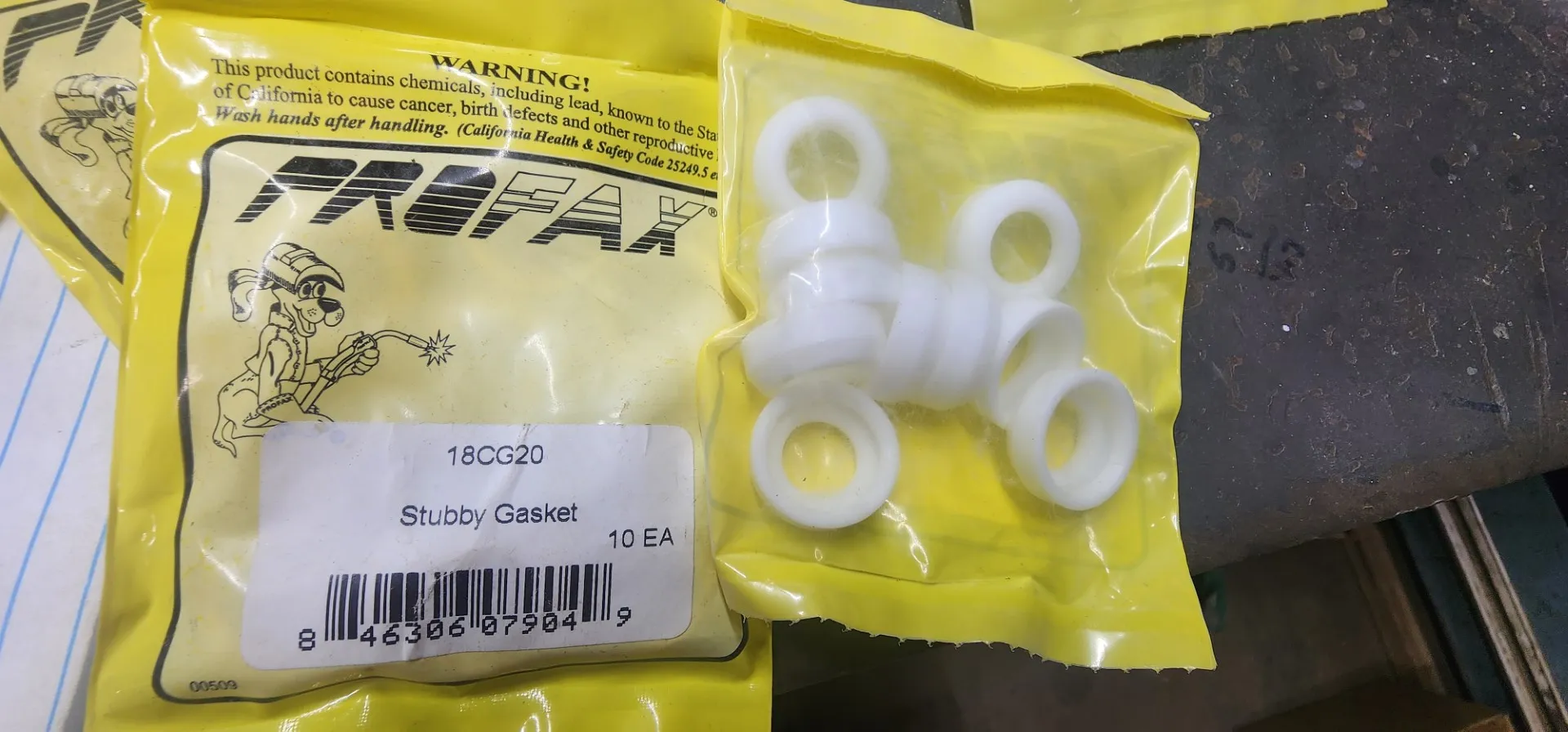 Profax 18CG20 Stubby Gasket for Welding Torch, 10 Pack - New Surplus