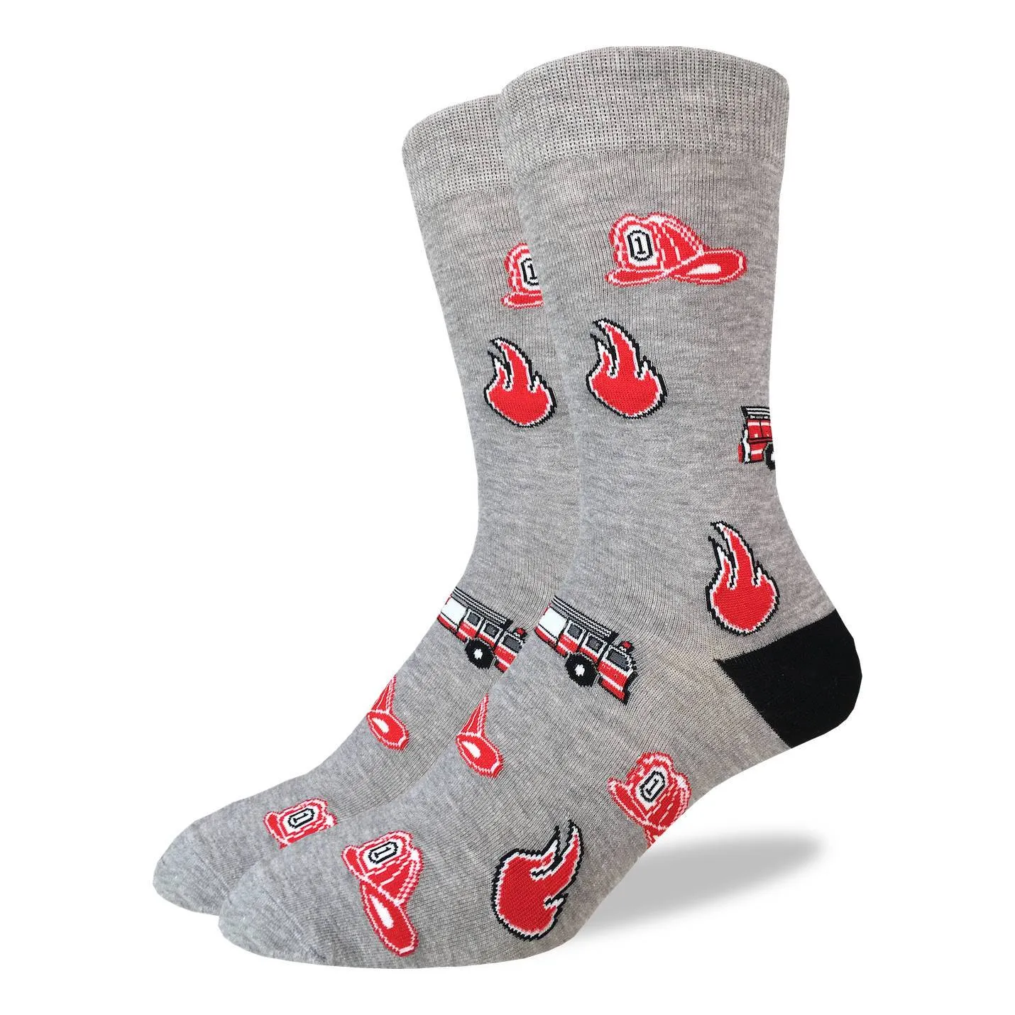 "Firefighter" Cotton Crew Socks by Good Luck Sock