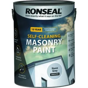 Ronseal Self-Clean Masonry Paint Stone Grey 5L