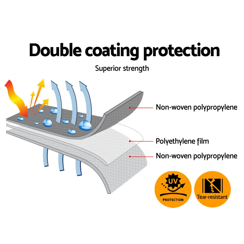 Tarpaulin Tarp 3.6x6m Tarp Camping Tarps Poly Heavy Duty Cover 180gsm
